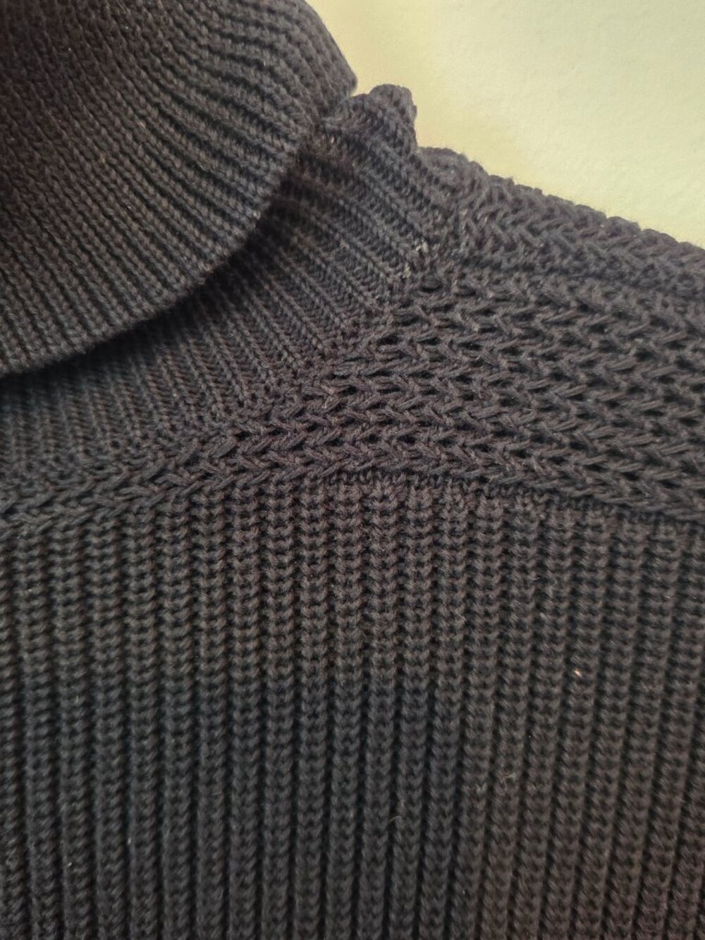 Polo Ralph Lauren Ribbed Cotton Turtleneck Black Size Small - Picture 2 of 4